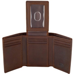 Trifold Leather Wallet for Men with ID Holder and RFID Blocking (Brown) - 1 of 4