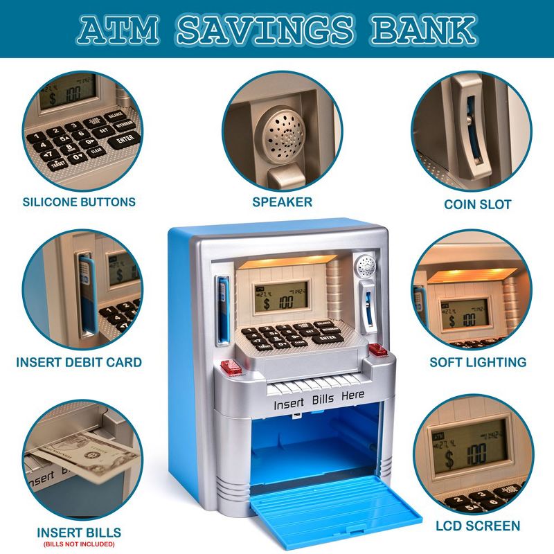 Fun Little Toys ATM Piggy Bank, 2 of 8