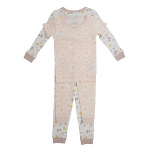 Chick Pea Baby All Cotton 4pc Pajama Set for Baby Girls Cute and Comfy Sleepwear - 1 of 4