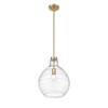 Bon Air 1-Light Pendant - Curvy Glass & Brushed Nickel, 100W, Dimmable, Damp Rated - 3 of 4