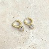 Adornia 14k Gold Plated Heart-Shaped CZ Huggie Hoop Earrings - 3 of 4