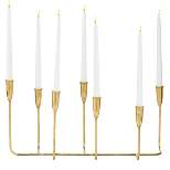 Contemporary Metal Candle Holder Gold - CosmoLiving by Cosmopolitan