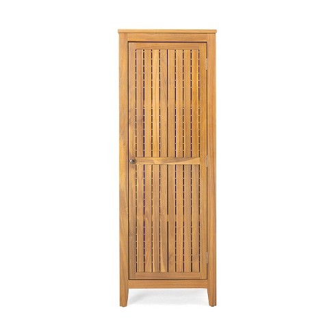 Christopher Knight Home Gribs Outdoor Patio Storage Cabinet Acacia Wood Teak Finish - image 1 of 4