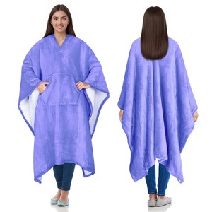 Catalonia Faux Shering Wearable Cape for Adult Women Men,Wrap Blanket Cape with Pocket, Warm, Soft, Cozy, Snuggly, Comfort Gift, No Sleeves - 1 of 4