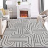Abstract Area Rugs Soft Modern Rug for Bedroom Ultra-Thin Non Slip Washable Throw Carpet for Living Room Dining Room Hallway - 3 of 4