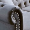 Kumasinova Chesterfield Sofa 2-Seat Sofa with 2 Pillows, Classic Tufted Couch with Rolled Arms and Nailhead for Living Room, Velvet Loveseat Sofa - 3 of 4