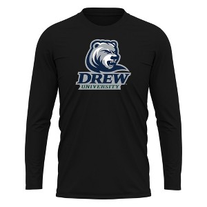 Drew University Adult Sport Long Sleeve Shirt Primary Logo, Black - 1 of 4