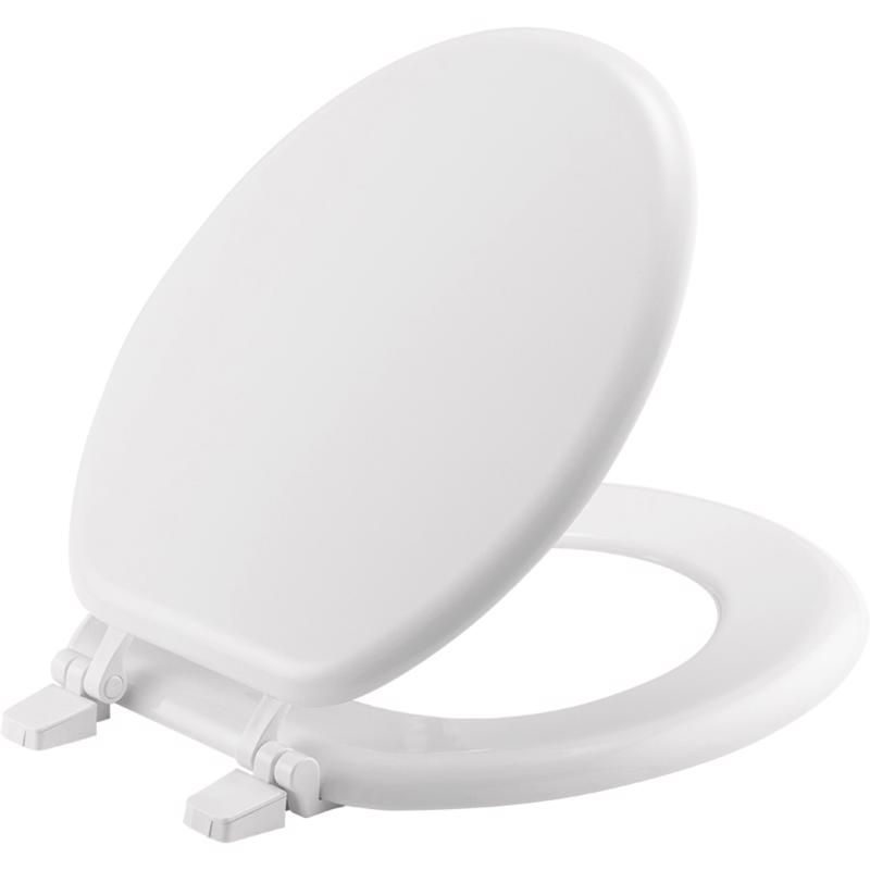 Mayfair by Bemis Round White Enameled Wood Toilet Seat (Pack of 6), 1 of 2