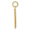 Black Bow Jewelry 14k Yellow Gold 10th Anniversary Rope Heart Charm or Pendant, 19mm - 2 of 4