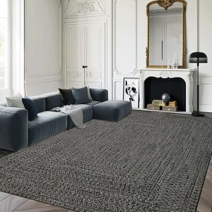 Modern Hallway Runner Rug, Washable Non-Slip Low Pile Carpet, Soft Stain-Resistant Faux Wool Rug for Kitchen, Bedroom - 1 of 4
