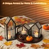MOEPISY Black Glass Candle Holders - Fall Decorations for Home, Autumn Decor, Halloween Decorations - 4 of 4