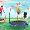 Costway 36'' Mini Toddler Trampoline W/LED Bluetooth Speaker Detachable Handle Kids Gifts Pink\Blue\Orange - 4 of 4