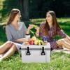 VEVOR Portable Cooler, 26 QT Hard Cooler with Ice Retention, Heavy-Duty Handles and Strap, Lightweight Rigid Material Insulated Portable Cooler,Gray - 2 of 4