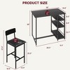 Bar Table Set with 2 Upholstered Bar Stools, Dining Table and Chairs, 3 Piece Dining Room Set for Small Space, Apartment, Dining Room - 2 of 4
