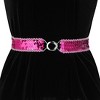 Allegra K Women's Halloween Skinny Stretchy Waist Belts Sequins Decor Elastic Belts for Dresses 2Pcs - 3 of 4