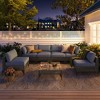 Cesicia 7-Piece Gray Sofa Set, Garden Patio Wicker Sectional Sofa Set with Coffee Table for Backyard, Balcony - 3 of 4