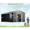 AMERLIFE Outdoor Storage Shed with Sliding Doors Two 4-Pane Windows - 2 of 4