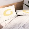 Deny Designs King April Lane Art Block Yellow Monogram G Microfiber Printed Pillow Sham - 2 of 3