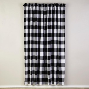 SKL Home By Saturday Knight Ltd Grandin Curtain Panel - White/Black - 1 of 4