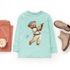 The Juniper Shop Watercolor Golf Bear Youth Long Sleeve Tee - 3 of 4