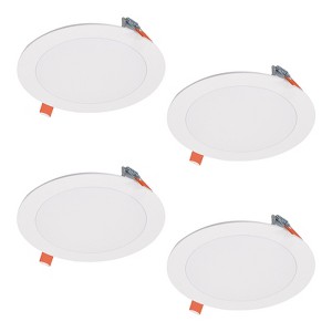 Halo HLB Lite Matte White 6 in. W LED Canless Recessed Downlight 12.6 W 4pk - 1 of 1