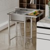 Acekool Stainless Steel Utility Sink with Integrated Worktop, NSF Certificated Single Bowl Kitchen Prep & Utility Sink - 2 of 4