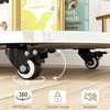 Gold Bar Cart, 3 Tier Bar Carts with Wheels, Rotated Bar Cart with Wine Rack and Glass Holder, Bar Serving Cart for Living Room, Kitchen, Dining Room - 4 of 4