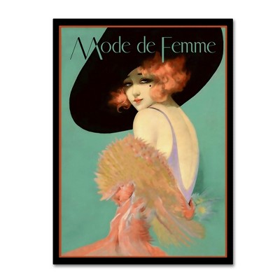 Vintage Lavoie Fashion Women Canvas Art Print in Blue, 27" x 33"