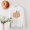 Simply Sage Market Women's Graphic Sweatshirt Orange Plaid Pumpkin - 3 of 4