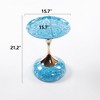 GDFStudio Scott  21.2" H Elegance Mermaid Tail Metal Pedestal End Table - 3 of 4