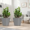 Wooakway Outdoor/Indoor/Decor/Garden Large Tall Metal Planter Pots Planter Boxes Cachepots Nursery Pots - 2 of 4