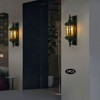 YIYIBYUS Outdoor Wall Light Fixture, Black Exterior Wall Lantern, Waterproof Sconce Light Glass Shade for Porch Garage - 4 of 4