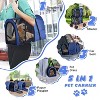 Tangkula 4-in-1 Double Pet Stroller w/ Detachable Carrier Travel Carriage for Cats - 3 of 4