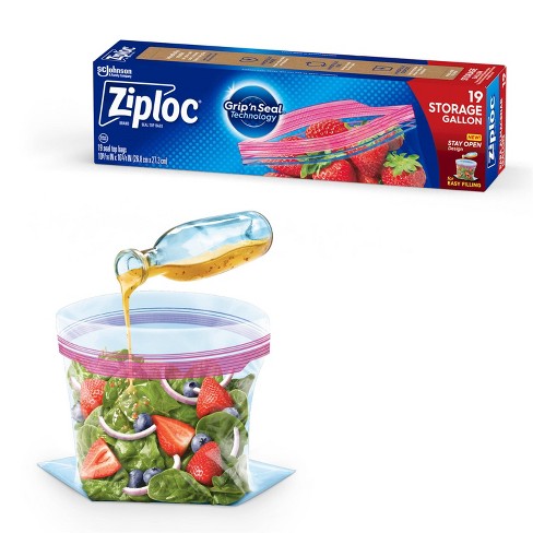 Ziploc Storage Gallon Bags With Grip 'n Seal Technology - 19ct : Target