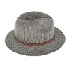CTM Women's Chenille Ribbed Knit Fedora with Hatband - 3 of 4