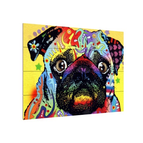 Dean Russo 'pug' Wood Slat Art-12x16 : Target