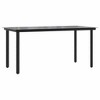 vidaXL 7 Piece Patio Dining Set - Black Poly Rattan Outdoor Furniture with Cushions and Glass Table for Garden, Backyard, Deck, Patio - 4 of 4