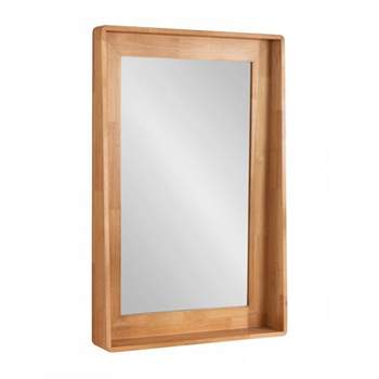 24" x 36" Basking Decorative Wall Mirror with Shelf Natural - Kate & Laurel All Things Decor