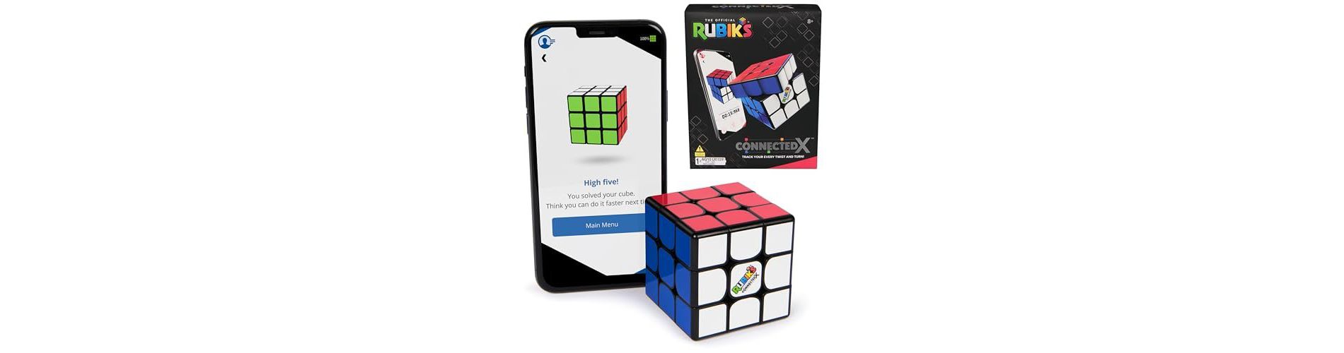Rubik’s ConnectedX Smart Bluetooth Cube Puzzle with App Integration, Interactive Guide, Leaderboard, Mini Games, & Real-Time Tracking, Kids & Adults