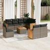 vidaXL 9 Piece Patio Sofa Set with Cushions - Gray With Table - 2 of 4