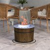 Outsunny Smokeless Fire Pit, 20" Barrel Style Wood Burning Firepit with Mat, Magnesium Oxide - 3 of 4
