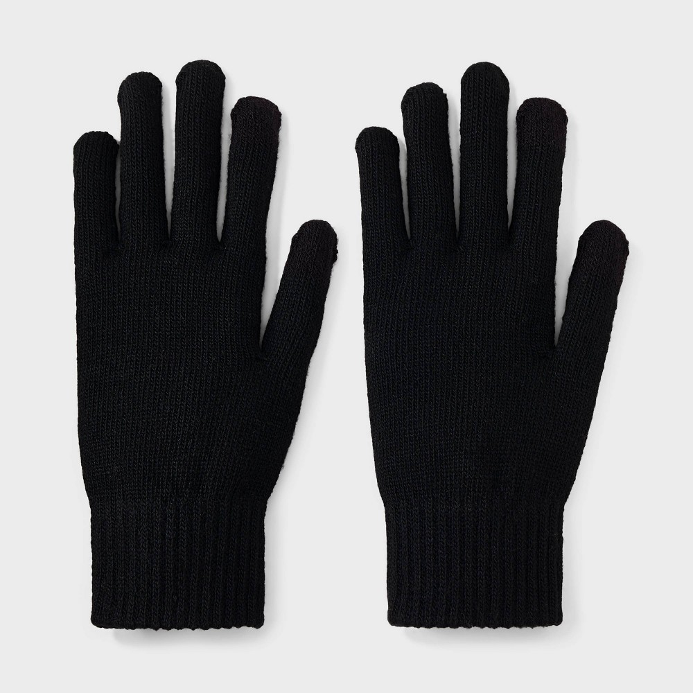 men's classic knit touch gloves - goodfellow & co™ black