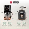 Haden Dorset 1.7 Liter Stainless Steel Electric Hot Water Kettle Bundled with 12 Cup Drip Coffee Maker Coffee Machine, Black & Copper - 4 of 4