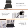 DOMETOUR Deluxe Wooden Chicken Coop Rabbit Hutch Poultry Cage Habitat Gray - 3 of 4