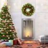 Pre-Lit Christmas Wreath 22 Inch Battery Powered - Outdoor Waterproof LED Wreath for Front Door, Porch, Fireplace Decor - 4 of 4