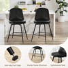 Huxxion Bar Stools Set of 2, Counter Height Swivel Bar Stools with High Back, 22" Seat Height for Kitchen Island & Home (Black) - 3 of 4