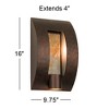 Franklin Iron Works Framed Slate 16" High Modern Outdoor Wall Light Fixture Mount Porch House Exterior 3-Light Weatherproof Bronze Finish Metal - 4 of 4