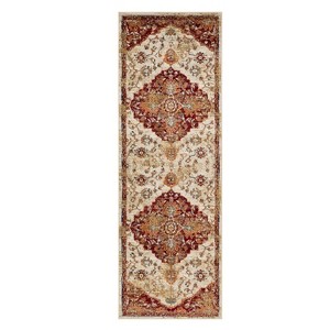 Modern Abstract Distressed Cracks Indoor Runner or Area Rug by Blue Nile Mills - 1 of 4