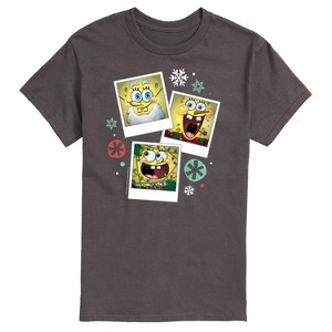 Men's - SpongeBob SquarePants - Christmas Photo Collage Short Sleeve Graphic T-Shirt - 1 of 4
