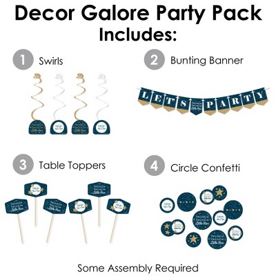 Twinkle Twinkle Little Star Blue and Gold Party Decoration Kit